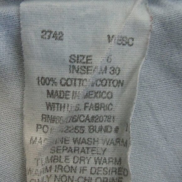 TOMMY HILFIGER WOMEN'S SIZE 6 X 27 JEANS STONE WASHED PERFECT T SPELLOUT FLAG 90 - Picture 15 of 16